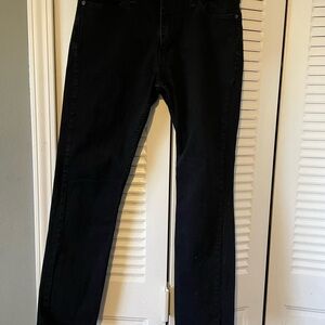 Levi's Men's Dark Black Straight Jeans